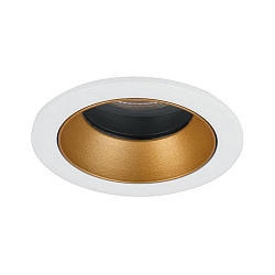 Plafonnier encastré ALTERO-R rond, direct IP44, or, blanche gradable