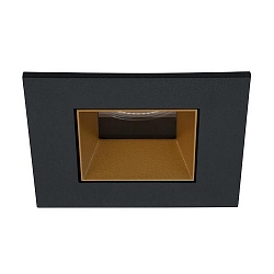 Downlight ALTERO carr� IP44, or, noir  