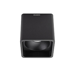 Downlight QUIBIC angulaire, version pour montage en surface, direct / indirect IP20, noir mat 