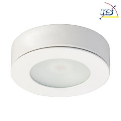 Recessed LED furniture luminaire incl. surfaced housing, IP20,  6.5cm, Plug&Play 350mA, 3.6W 3000K 350lm 100, white