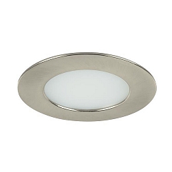 Downlight rond, version pour montage encastr� IP44, nickel mat gradable