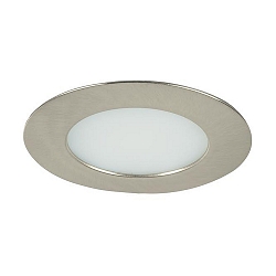 Downlight rond, version pour montage encastr� IP44, nickel mat gradable