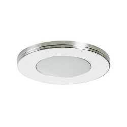 Recessed LED downlight 12V DC, IP20, with magnetic cover, 2.6W 3000K 180lm 120°, white