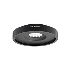 Downlight TUBIC rond, version pour montage encastré, direct / indirect IP20, noir mat gradable
