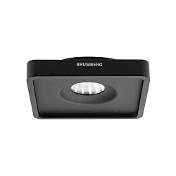 Downlight QUIBIC angulaire, version pour montage encastré, direct / indirect IP20, noir mat gradable