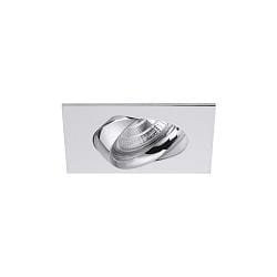 Recessed LED spot INDIWO83, IP44, square, 9.5 x 9.5cm, Plug&Play 350mA, 5.5W 3000K 550lm 36�, swivelling 25�