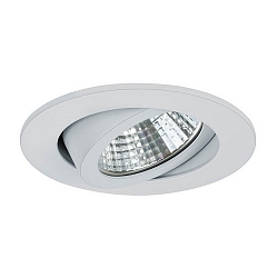 Recessed LED spot, IP20, round, � 8.2cm, Plug&Play 350mA, 7W 3000K 740lm 38�, swivelling 30�, white