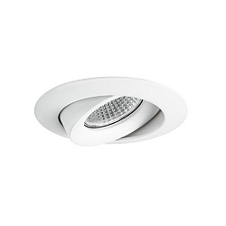 Recessed LED spot, IP20, Ø 8.2cm, Plug&Play 350mA, 7W 3000K 600lm 40°, swivelling 30°, structured white