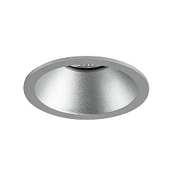 Recessed LED downlight, IP20, round, Ø 8.2cm, Plug&Play 350mA, 7W 3000K 600lm 40°, structured silver