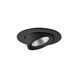 Plafonnier encastré KARYL pivotant, rotatif, direct IP20, noir gradable