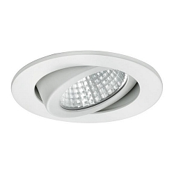 Recessed outdoor LED spot dim2warm, IP65, Ø 8.2cm, Plug&Play 350mA, 12W 1800-3000K 900lm 38°, swivelling 30°, matt alu