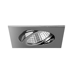 Recessed outdoor LED spot dim2warm, IP65, 8.2 x 8.2cm, Plug&Play 350mA, 6W 1800-3000K 460lm 38�, swivelling 30�, chrome