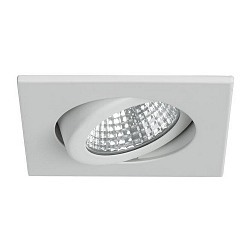 Recessed outdoor LED spot dim2warm, IP65, 8.2 x 8.2cm, Plug&Play 350mA, 12W 1800-3000K 900lm 38°, swivelling 30°