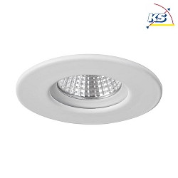 Downlight rond IP65, blanche gradable