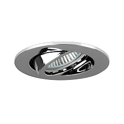 Projecteur encastré TIRREL-R GU10 / PAR16 rond, pivotant, avec espaceur GU10 IP20, chrome gradable