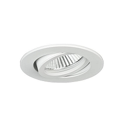 Projecteur encastré TIRREL-R GU10 / PAR16 rond, pivotant, avec espaceur GU10 IP20, blanche gradable
