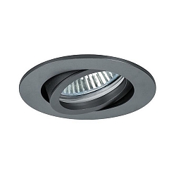 Projecteur encastré TIRREL-R GU10 / PAR16 rond, pivotant, avec espaceur GU10 IP20, titane gradable
