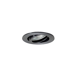 Projecteur encastré TIRREL-R GU10 / PAR16 rond, pivotant, avec espaceur GU10 IP20, scintillant, noir gradable