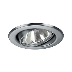 Projecteur encastré BRONNY GU10 rond, pivotant GU10 IP20, chromé mat gradable