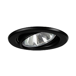 Projecteur encastré BRONNY GU10 rond, pivotant GU10 IP20, noir gradable