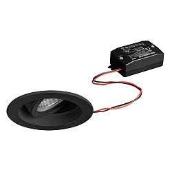 Lumi�re encastr�e TIRRELDEEP rond, pivotant, commutable LED IP20, noir   6W 680lm 3000K 20-40� 20-40� CRI 80-89