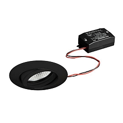 Lumière encastrée BREENA R rond, pivotant, commutable LED IP20, noir 6W 680lm 3000K 20-40° 20-40° CRI 80-89
