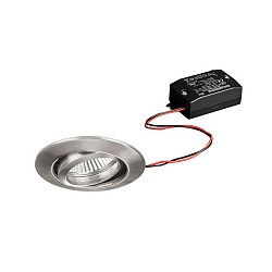 Downlight rond, pivotant IP20, nickel mat 