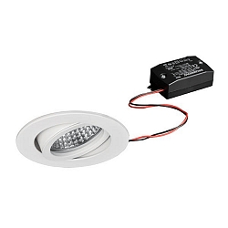 Lumi�re encastr�e TIRREL-R rond, pivotant, commutable IP20, blanche  6W 680lm 3000K 38� 38� CRI >80