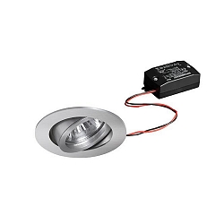 Lumi�re encastr�e TIRREL-R rond, pivotant, commutable IP20, aluminium mat  6W 680lm 3000K 38� 38� CRI >80