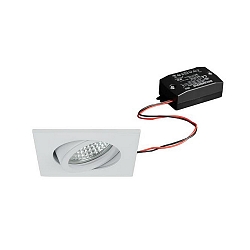 Lumi�re encastr�e TIRREL-S angulaire, pivotant, pour VDU, commutable IP20, blanche  6W 680lm 3000K 38� 38� CRI >80