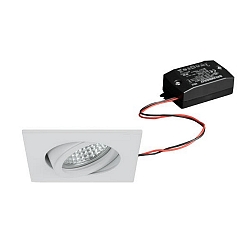 Lumi�re encastr�e TIRREL-S angulaire, pivotant, pour VDU, commutable IP20, blanche  6W 680lm 3000K 38� 38� CRI >80