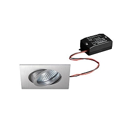Lumi�re encastr�e TIRREL-S angulaire, pivotant, pour VDU, commutable IP20, aluminium mat  6W 680lm 3000K 38� 38� CRI >80