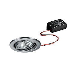Projecteur encastré BRONNY LED ON/OFF rond, pivotant, conducteur inclus, lot de 1 IP20, chromé mat