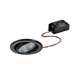 Projecteur encastr� BRONNY LED ON/OFF rond, pivotant, conducteur inclus, lot de 1 IP20, noir mat 