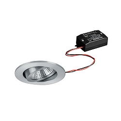 Downlight rond, pivotant IP20, aluminium mat 