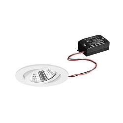 Lumi�re encastr�e pivotant IP20, blanche  6W 640lm 3000K 20-40� 20-40� CRI 80-89
