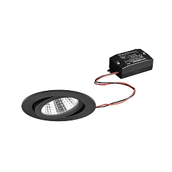 Lumi�re encastr�e pivotant IP20, noir   6W 640lm 3000K 20-40� 20-40� CRI 80-89