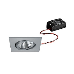 Downlight pivotant, carr� IP20, aluminium mat 