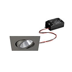 Downlight pivotant, carr� IP20, titane 