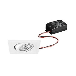 Lumi�re encastr�e pivotant IP20, blanche  6W 640lm 3000K 20-40� 20-40� CRI 80-89