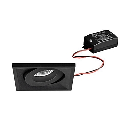 Lumi�re encastr�e BB36 pivotant, carr�, commutable LED IP20, noir   7W 680lm 3000K 20-40� 20-40� CRI 80-89