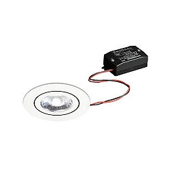 Lumi�re encastr�e IP20, scintillant, transparent, blanche gradable 6W 660lm 3000K 20-40� 20-40� CRI 80-89