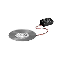 Downlight BB20 rond, rigide, version pour montage encastr�, commutable IP65, nickel mat 