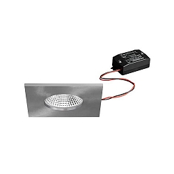 Downlight BB21 angulaire, rigide, version pour montage encastr�, commutable IP65, nickel mat 