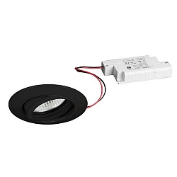 Lumière encastrée BREENA R rond, pivotant LED IP20, noir gradable 6W 680lm 3000K 20-40° 20-40° CRI 80-89