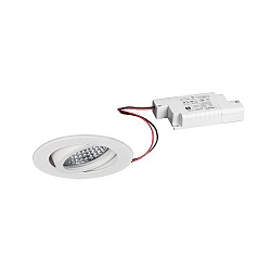 Lumière encastrée TIRREL-R rond, pivotant IP20, blanche gradable 6W 680lm 3000K 38° 38° CRI >80