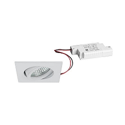 Lumière encastrée TIRREL-S angulaire, pivotant IP20, blanche gradable 6W 680lm 3000K 38° 38° CRI >80