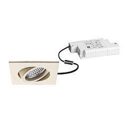 Projecteur encastré TIRREL-S LED DIM angulaire, pivotant, beige sable texturé gradable