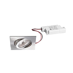 Lumière encastrée IP20, acier inoxydable, scintillant, transparent 6W 680lm 3000K 20-40° 20-40° CRI 80-89