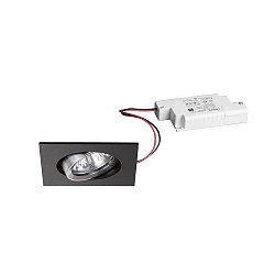 Lumi�re encastr�e IP20, scintillant, noir , transparent  6W 680lm 3000K 20-40� 20-40� CRI 80-89